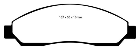 Plaquettes de frein avant EBC 04-06 Chevrolet Colorado 2.8 Yellowstuff