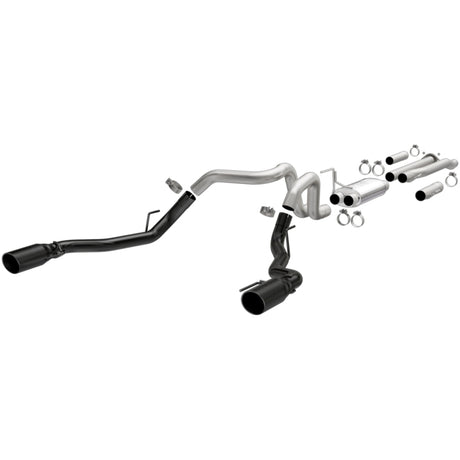 Cat-Back MagnaFlow SYS 2017 Ford F-150 Raptor 3,5 L à double revêtement noir, embouts de 3 po