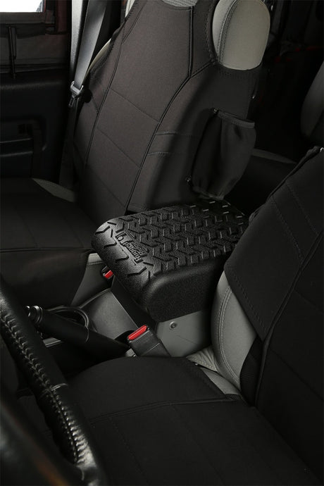 Housse de protection pour console centrale Rugged Ridge noire pour Jeep Wrangler 07-10