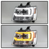 Spyder 07-14 Chevy Suburban/Tahoe V2 Projector Headlights LED Turn Sig Chrome PRO-YD-CSUB07V3-SB-C