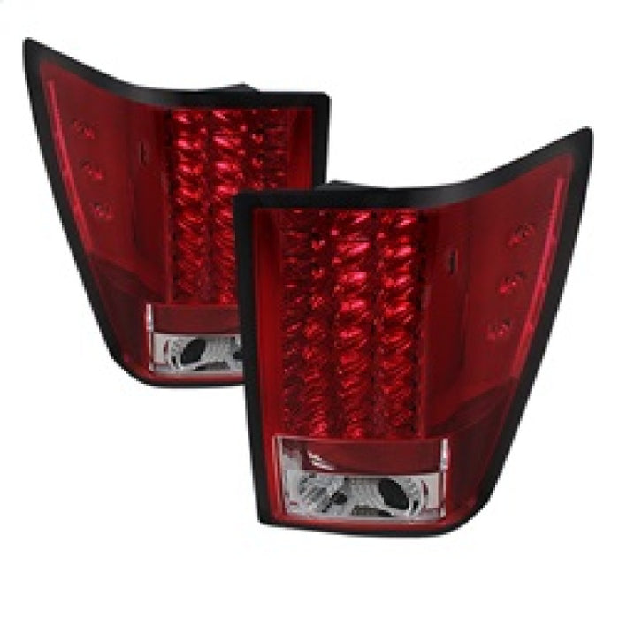 Feux arrière à LED Spyder Jeep Grand Cherokee 07-10 Rouge Transparent ALT-YD-JGC07-LED-RC