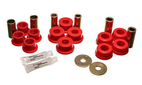 Ensemble de bagues de bras de suspension arrière rouges Energy Suspension 92-95 Toyota MR2 (comprend des bagues de jambe de force)
