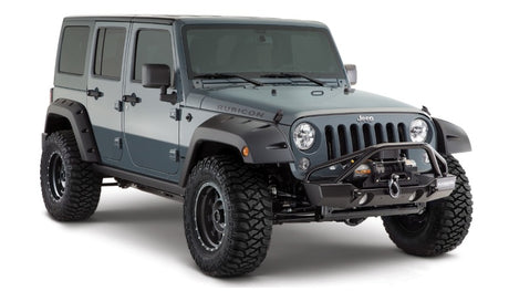 Bushwacker 07-18 Jeep Wrangler Unlimited Pocket Style Flares 2 pièces 4 portes Sport Utility uniquement - Noir