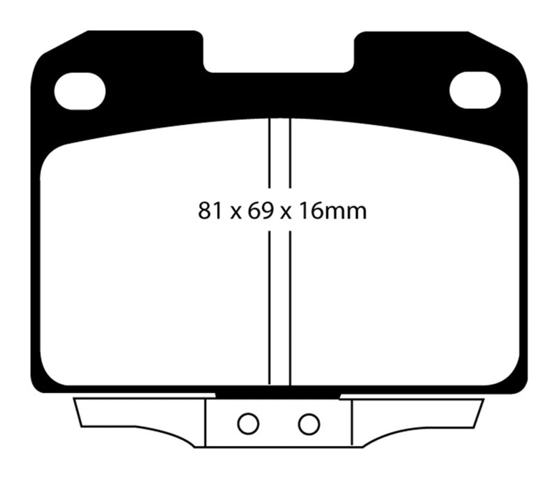 Plaquettes de frein arrière EBC Yellowstuff pour Dodge Stealth 3.0 4WD 94-96