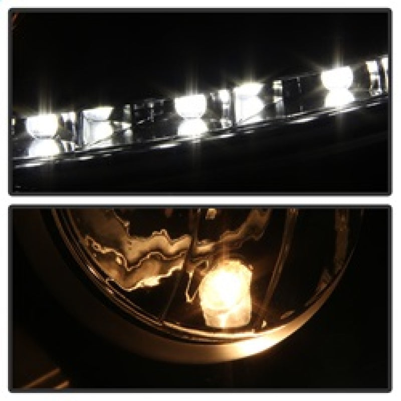 Spyder Volkswagen GTI 06-09/Jetta 06-09 Modèle halogène uniquement - DRL Noir PRO-YD-VG06-DRL-BK