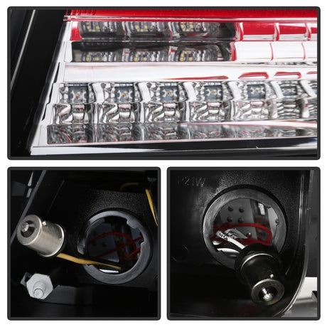 Feux arrière à LED Spyder Pontiac G8 08-09 Version 2 - Rouge transparent - ALT-YD-PG808V2-LB-RC