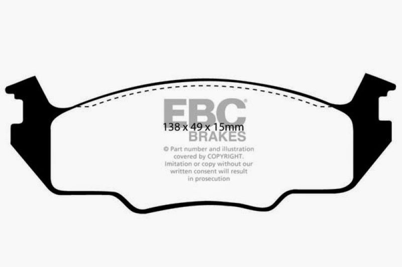 Plaquettes de frein avant EBC 80-84 Volkswagen Golf 1.6 Greenstuff