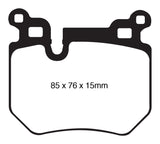 Plaquettes de frein arrière EBC Greenstuff pour BMW 135 3.0 Twin Turbo 08-10