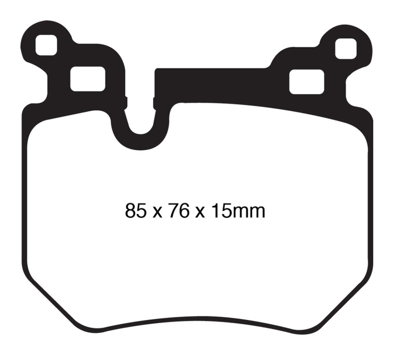 Plaquettes de frein arrière Redstuff EBC 08-10 pour BMW 135 3.0 Twin Turbo