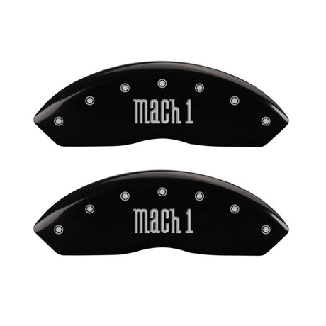 Couvre-étriers MGP 4 gravés avant et arrière Mach 1 finition noire argent ch