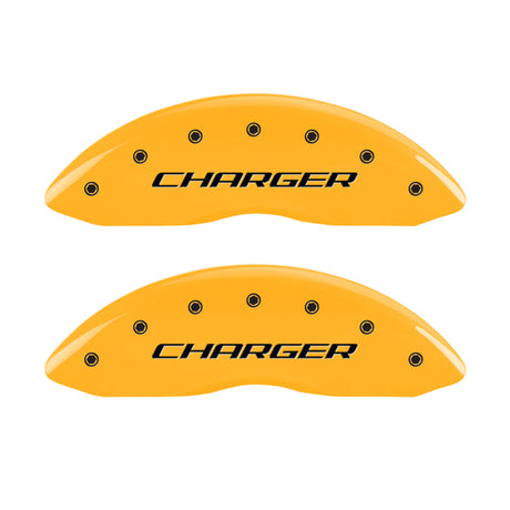 Couvre-étriers MGP 4 gravés Chargeur avant gravé Arrière RT Finition jaune noir ch