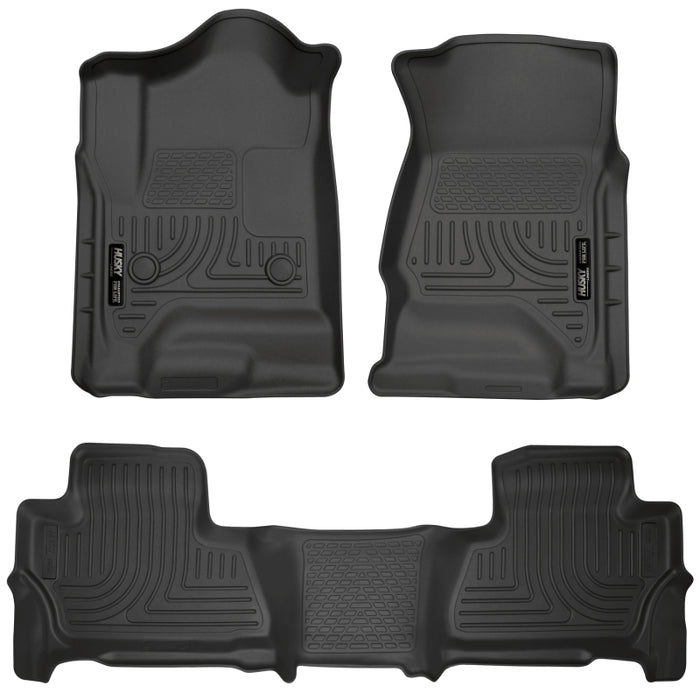 Revêtements de sol noirs Husky Liners 2015 Chevy/GMC Tahoe/Yukon WeatherBeater Combo