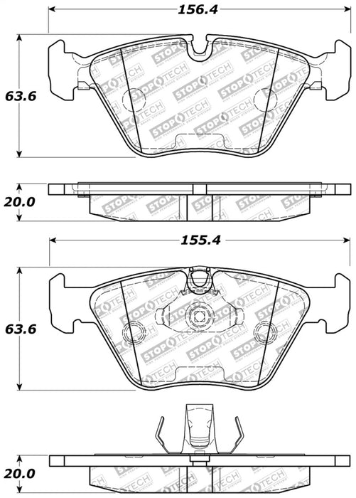 Plaquettes de frein avant StopTech Performance 04-09 BMW X3 (E38) / 06-09 Z4 3.0Si (E86) / 00-07 Série 330