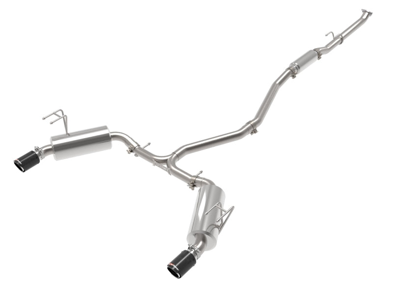 Système d'échappement Cat-Back aFe Takeda 2,5 pouces 304 SS avec embouts CF 2022+ Honda Civic L4-1,5 L (t)