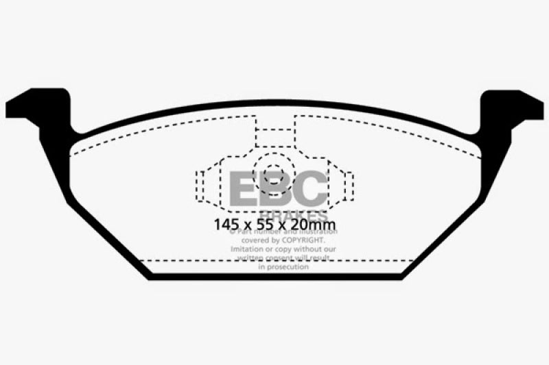 Plaquettes de frein avant EBC 98-99 Volkswagen Beetle 2.0 Redstuff