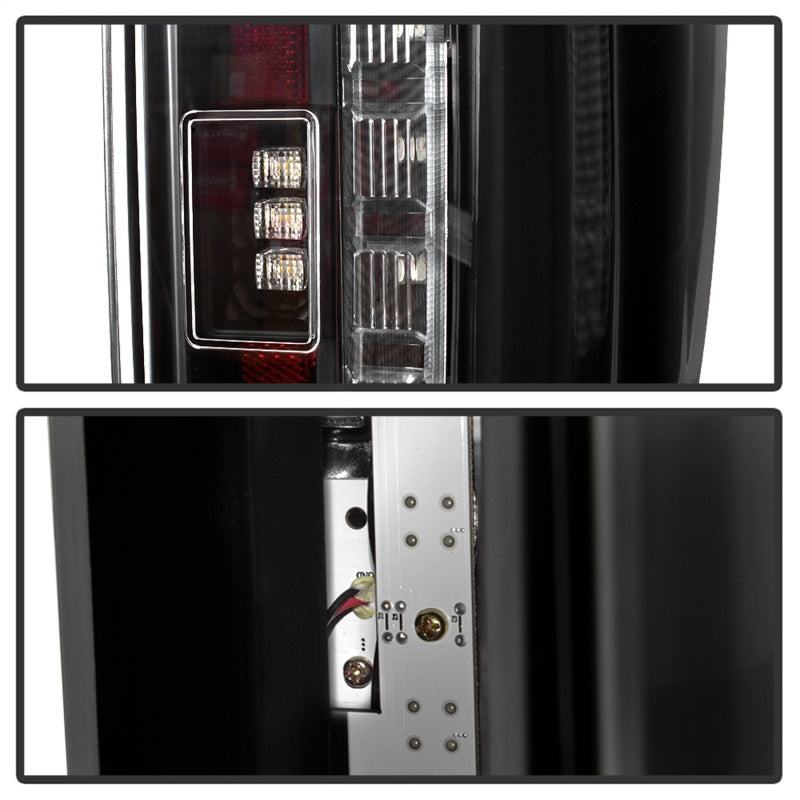 Feux arrière à LED Spyder 17-18 Ford F250 (avec capteur d'angle mort/modèle à LED uniquement) - Noir ALT-YD-FS17BS-LED-BK