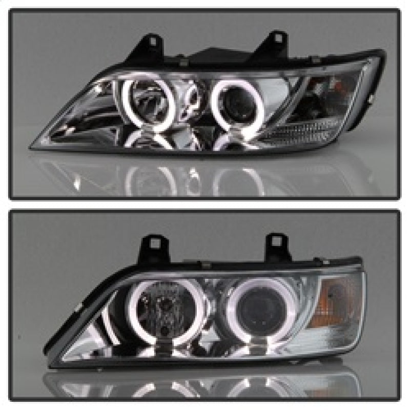 Phares de projecteur Spyder BMW Z3 96-02 LED Halo Chrome High H1 Low H1 PRO-YD-BMWZ396-HL-C