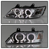 Phares de projecteur Spyder BMW Z3 96-02 LED Halo Chrome High H1 Low H1 PRO-YD-BMWZ396-HL-C