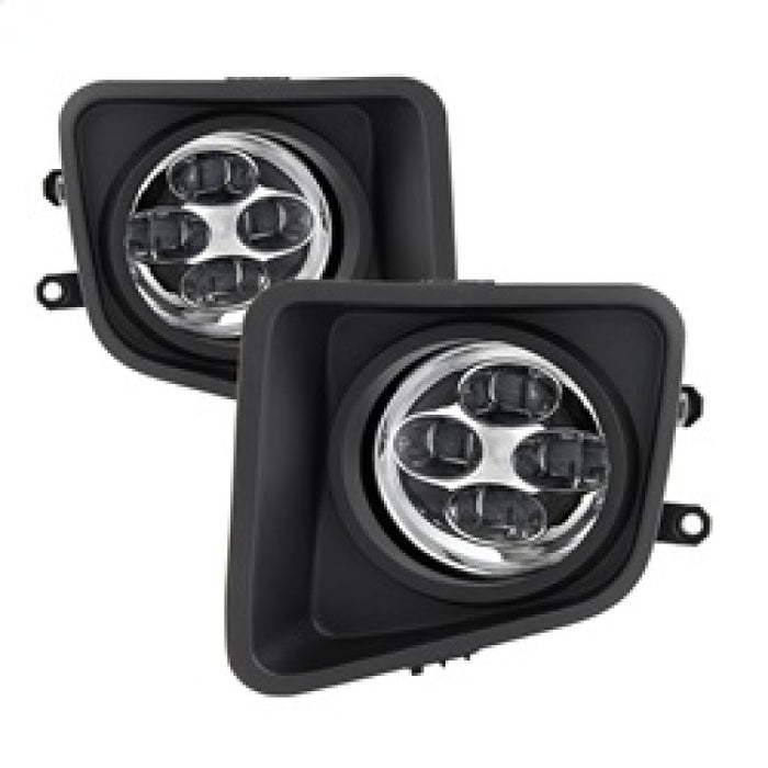 Feux de jour antibrouillard à LED DRL Spyder Toyota Tundra 2014-2016 avec interrupteur transparent FL-DRL-TTU14-C