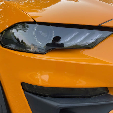 Phares à DEL Dynamic ColorSHIFT pour Ford Mustang 18-23 d'Oracle Lighting - Série noire VOIR LA GARANTIE