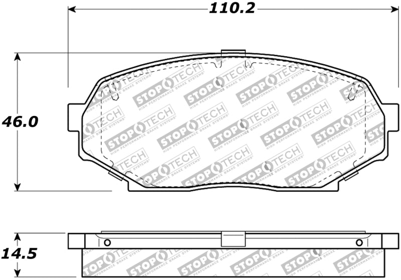 Plaquettes de frein avant StopTech Street Touring 90-93 Mazda Miata D525