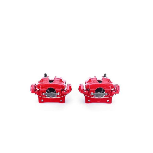 Power Stop 2006 BMW 325i Rear Red Calipers w/Brackets - Pair