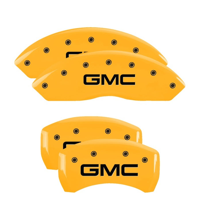 Couvre-étriers MGP 4 gravés avant et arrière GMC finition jaune noir Char 2007 GMC Savana 2500