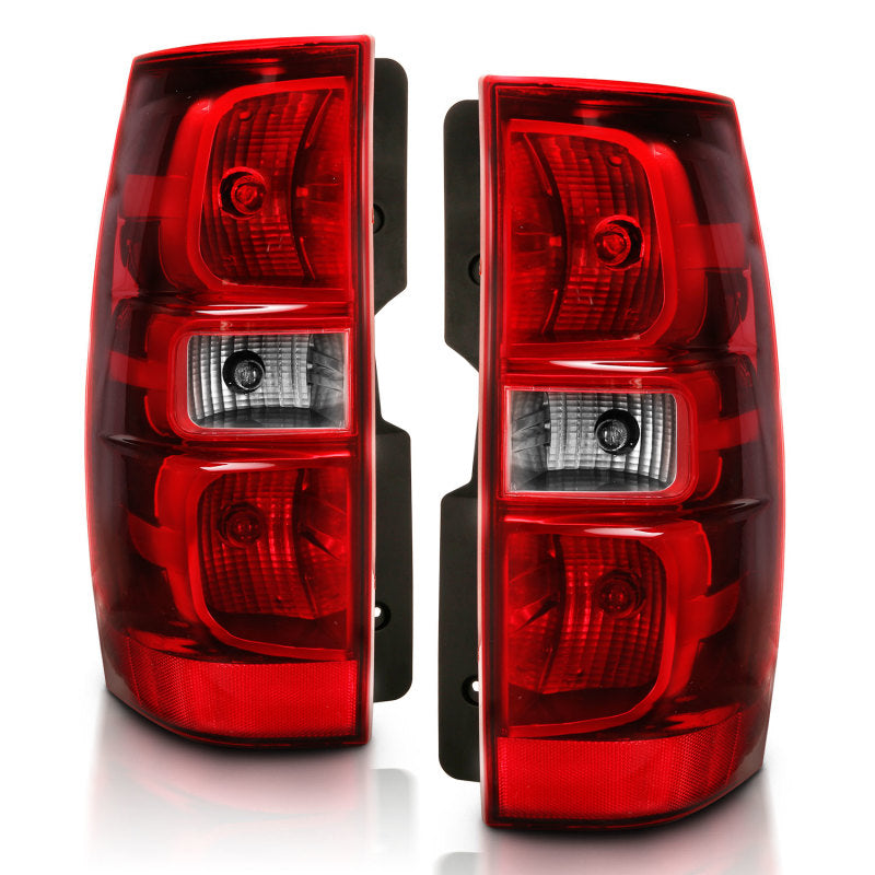 Feu arrière ANZO 2007-2014 Chevy Tahoe, lentille rouge/transparente (remplacement OE)