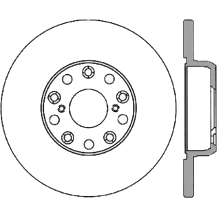 Rotor cryogénique fendu arrière droit StopTech Power Slot 01-05 Lexus IS300