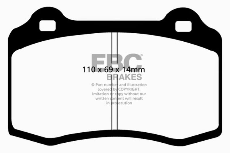 Plaquettes de frein arrière EBC Greenstuff pour Volvo S60 2.5 Turbo R 03-07