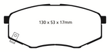 Plaquettes de frein avant Redstuff EBC 10-15 Hyundai Tucson 2.0 FWD