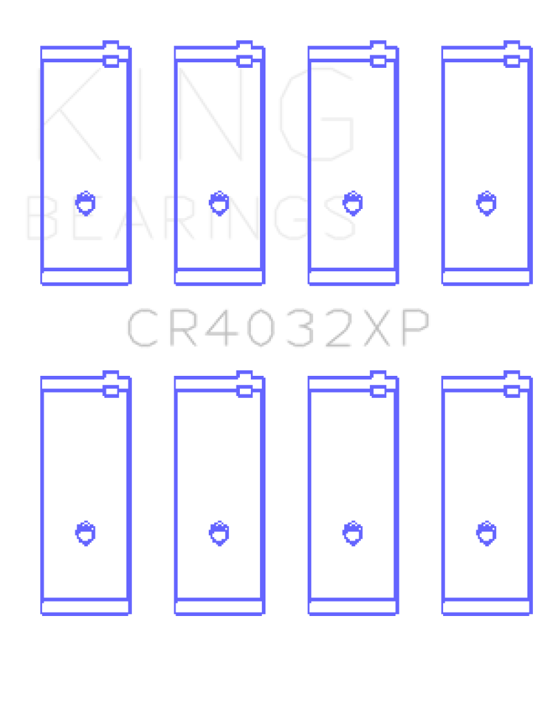 Ensemble de roulements de bielle surdimensionnés Tri-Metal Performance King Toyota 4AGE/4AGZE 16V 1,6 L 0,25