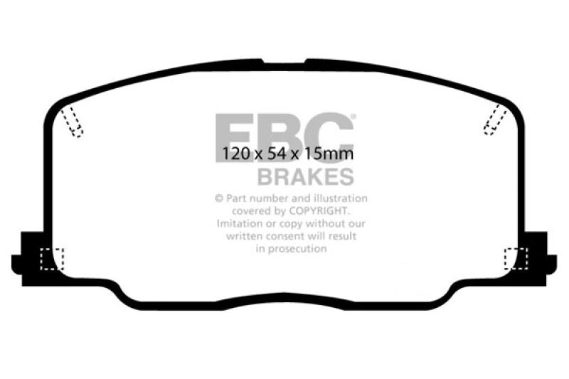 Plaquettes de frein avant Redstuff EBC 90-91 Lexus ES250 2.5