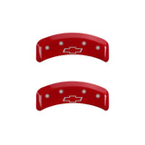 MGP 4 Caliper Covers Engraved Front & Rear Bowtie Red finish silver ch