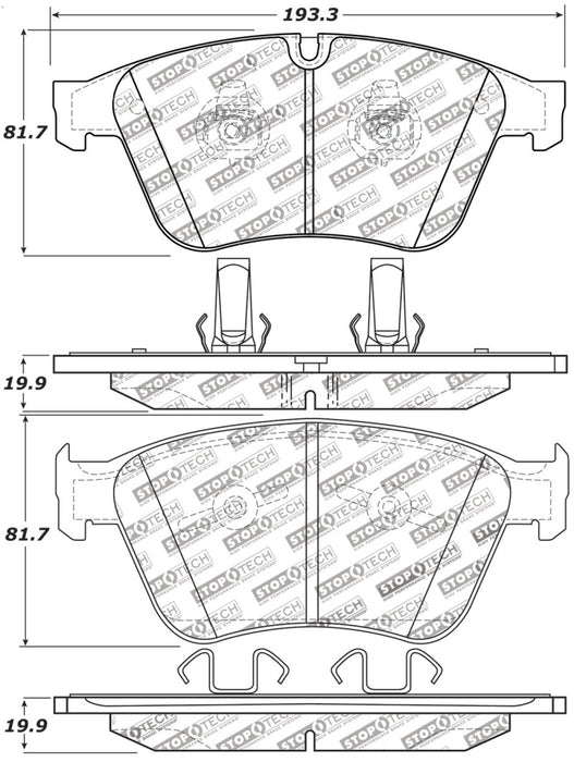 Plaquettes de frein StopTech Performance