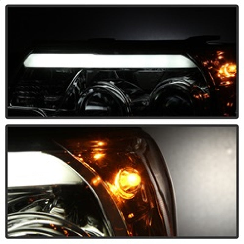 Phares de projecteur Spyder Toyota Tacoma 12-16 Barre lumineuse DRL Chrome PRO-YD-TT12-LBDRL-C