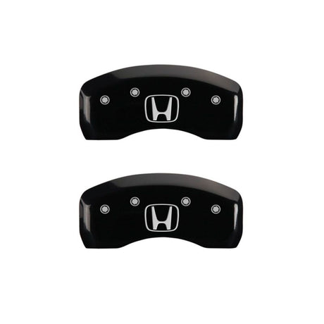Couvre-étriers MGP 4 gravés avant Honda arrière H Logo finition noire Silver Char 2017 Honda Civic