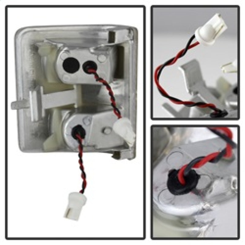 xTune Ford Superduty 08-14 F250-F550 Lentille de signalisation de rétroviseur à LED ambre - Transparent ACC-LED-FDSD08-MR-C