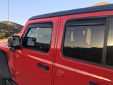 EGR 2018 Jeep Wrangler JL SlimLine In-Channel WindowVisors Set of 4 - Matte Black