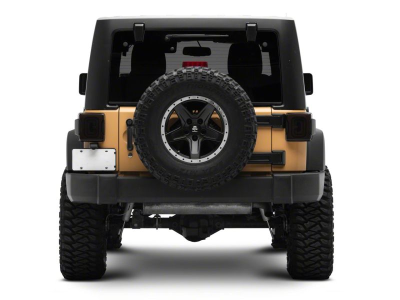 Feux arrière à LED Raxiom 07-18 Jeep Wrangler JK Axial Series - Boîtier noir (lentille fumée)