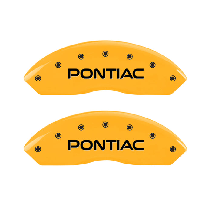 MGP 4 Caliper Covers Engraved Front Pontiac Rear Gxp Yellow Finish Black Char 2007 Pontiac Solstice