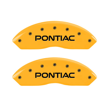 MGP 4 Caliper Covers Engraved Front & Rear Pontiac Yellow Finish Black Char 2007 Pontiac Solstice