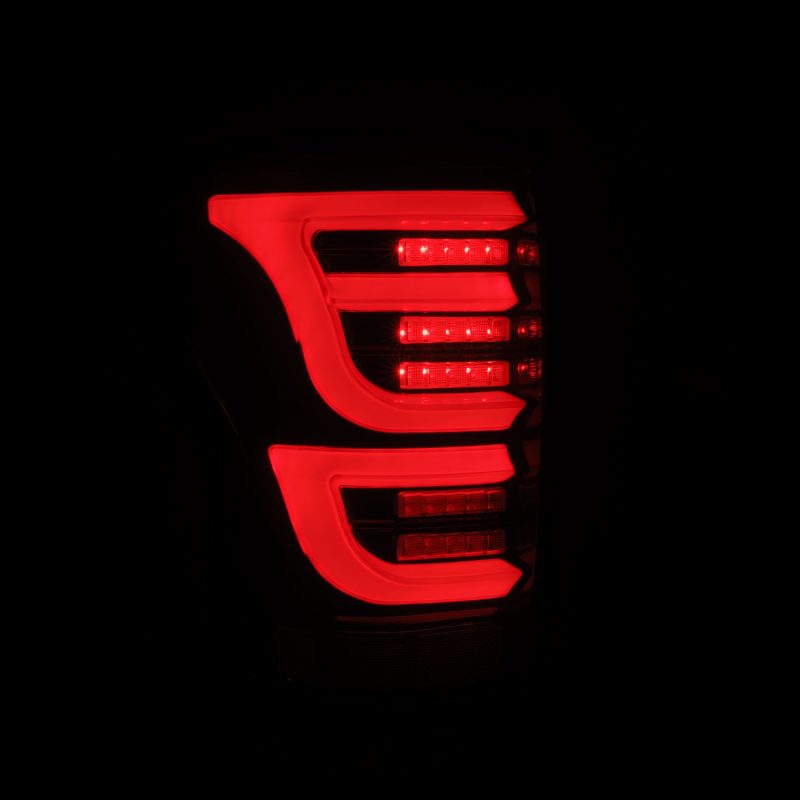 Feux arrière à LED AlphaRex 07-13 Toyota Tundra LUXX-Series Noir-Rouge