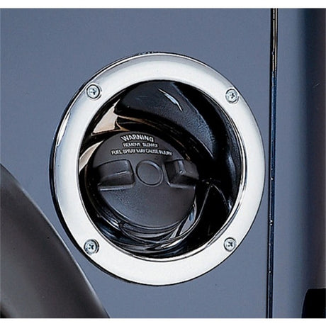 Lunette de remplissage de réservoir d'essence chromée pour Jeep Wrangler Rugged Ridge 97-06