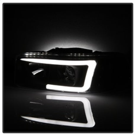 Phares de projecteur Spyder GMC Sierra 1500/2500/3500 99-06 V2 - DRL - Noir PRO-YD-CDE00V2-LB-BK