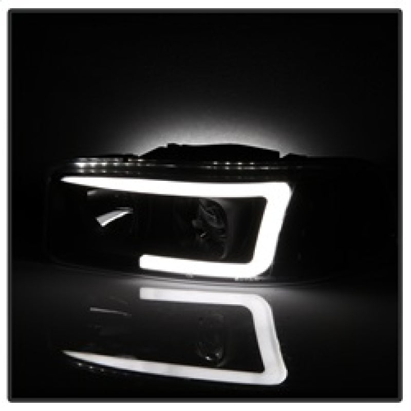 Phares de projecteur Spyder GMC Sierra 1500/2500/3500 99-06 V2 - DRL - Noir PRO-YD-CDE00V2-LB-BK