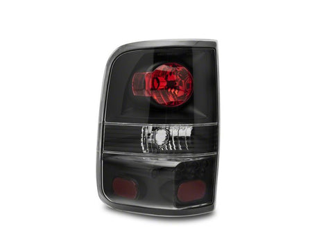 Feux arrière de style européen Raxiom 04-08 Ford F-150 Styleside - Boîtier noir - Lentille rouge/transparente