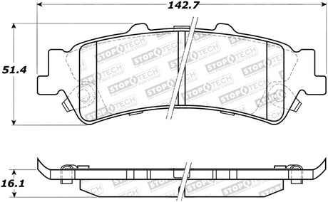 StopTech Sport Brake Pads w/Shims and Hardware - Rear