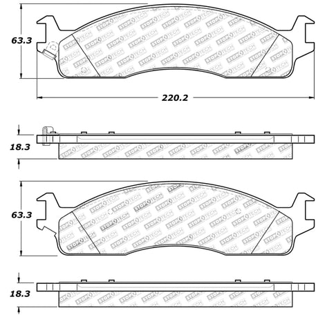 StopTech Sport Brake Pads w/Shims and Hardware - Front