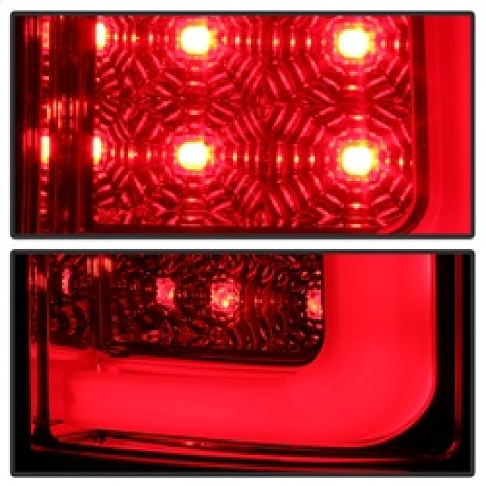 Barre lumineuse LED arrière Spyder 07-13 GMC Sierra 1500 V2 - Rouge transparent (ALT-YD-GS07V2-LBLED-RC)